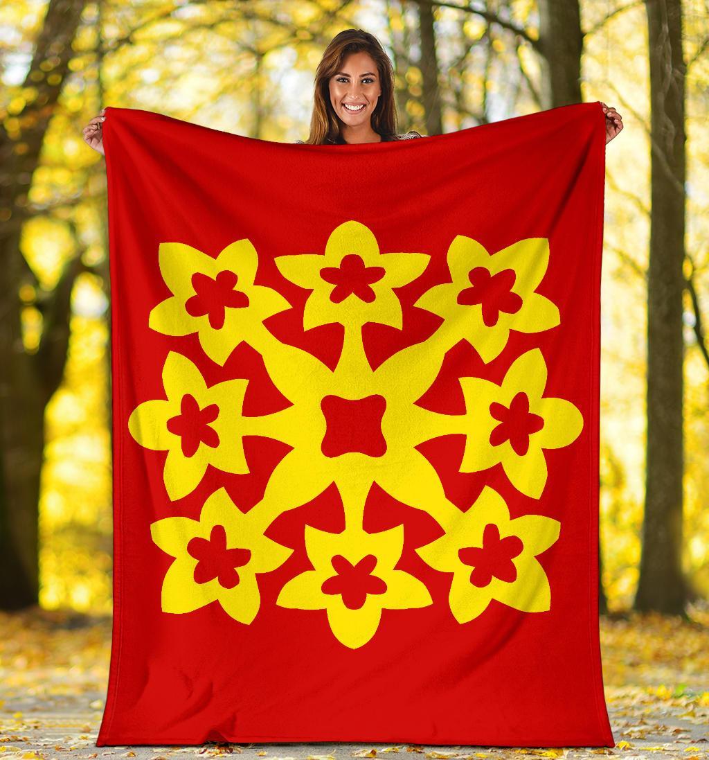 Hawaiian Premium Blanket Royal Pattern - Royal - A1 Style - Polynesian Pride