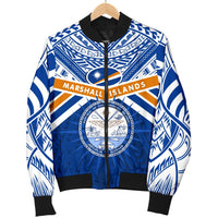 Marshall Islands Rugby Women Bomber Jacket Forever - Polynesian Pride