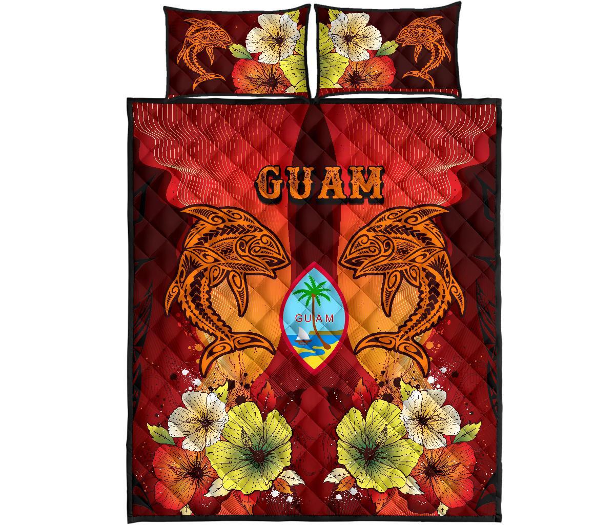 Guam Quilt Bed Sets - Tribal Tuna Fish - Polynesian Pride