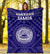 American Samoa Premium Blanket - Seal In Polynesian Tattoo Style ( Blue) - Polynesian Pride