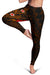 Polynesian Hawaii Kanaka Maoli Women's Leggings - Humpback Whale with Hibiscus (Golden) - Polynesian Pride