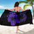 Hawaii Fish Hook Hibiscus Plumeria Poly Sarong - Purple - Polynesian Pride