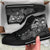 Samoa Polynesian High Top Shoes - White Turtle Flowing - Polynesian Pride
