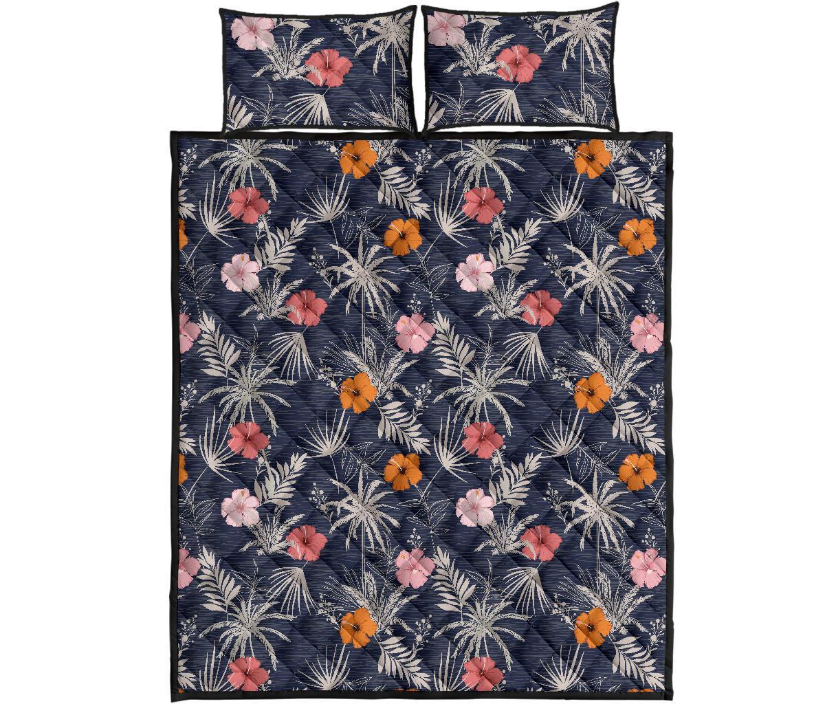 Hawaii Quilt Bed Set Tropical Grey AH - Polynesian Pride