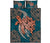 Hawaii Polynesian Turtle Hibiscus Quilt Bed Set - Orange Orange - Polynesian Pride