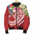 Guam Polynesian Men's Bomber Jacket - Summer Plumeria (Black) - Polynesian Pride