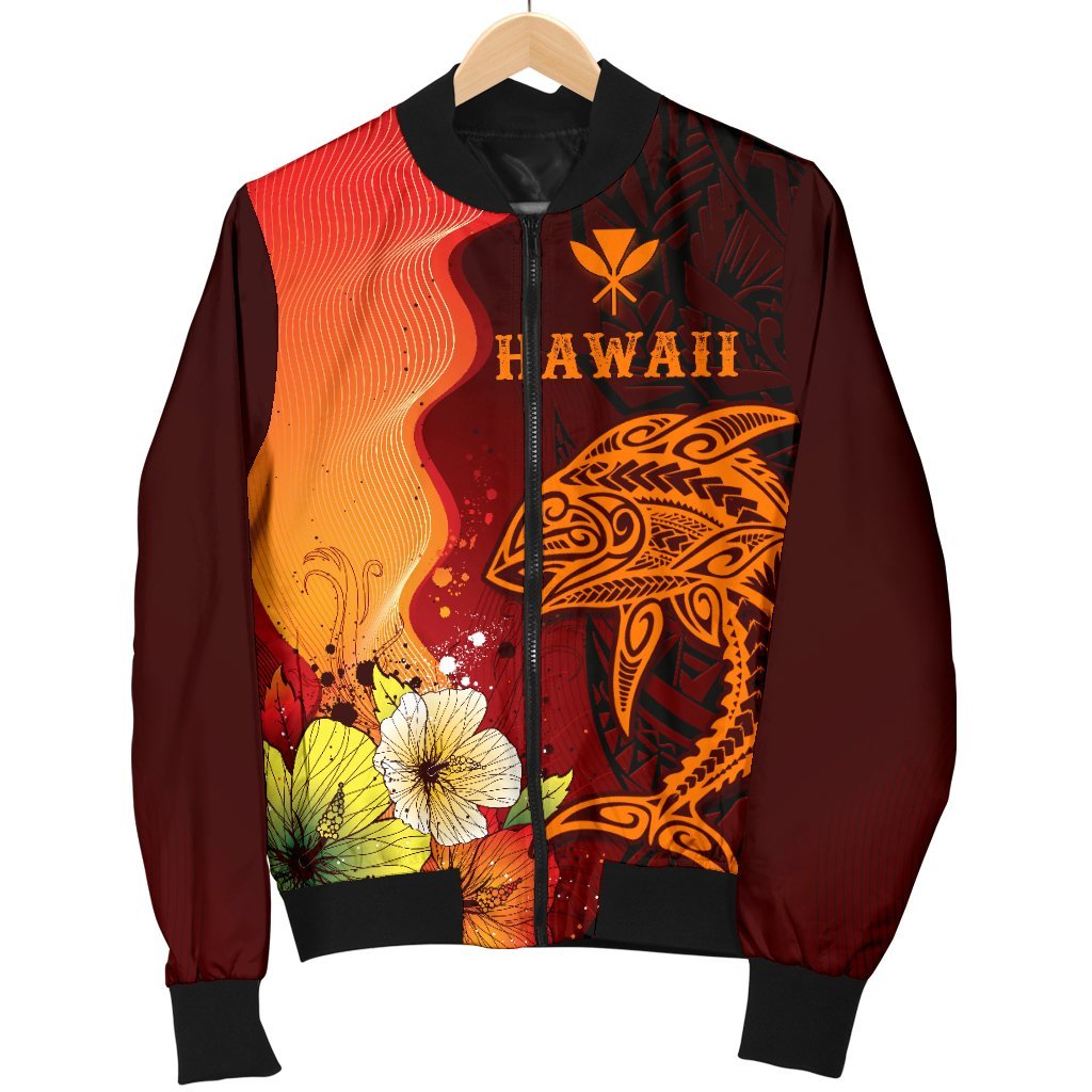 Hawaii Men's Bomber Jacket - Tribal Tuna Fish - Polynesian Pride