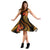 American Samoa Polynesian Midi Dress - Gold Plumeria - Polynesian Pride