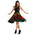 Samoa Polynesian Midi Dress - Turtle Hibiscus Reggae - Polynesian Pride