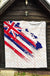 Hawaii Flag Polynesian Premium Quilt White - Polynesian Pride