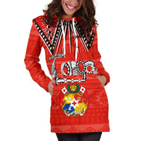 Tonga Hoodie Dress - Tonga Coat of Arms K4 - Polynesian Pride