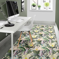 Tropical Jungle Parrots And Flamingos Rug - Polynesian Pride