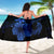 Hawaii Fish Hook Hibiscus Plumeria Poly Sarong - Blue - Polynesian Pride