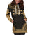 Papua New Guinea Women's Hoodie Dress - Polynesian Gold Chief - Polynesian Pride