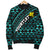 Hawaii Personalised Men's Bomber Jacket - Blue Hawaiian Tribal Seamless Pattern - Polynesian Pride