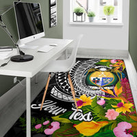 Nauru Area Rug - Custom Personalised Seal Spiral Polynesian Patterns - Polynesian Pride