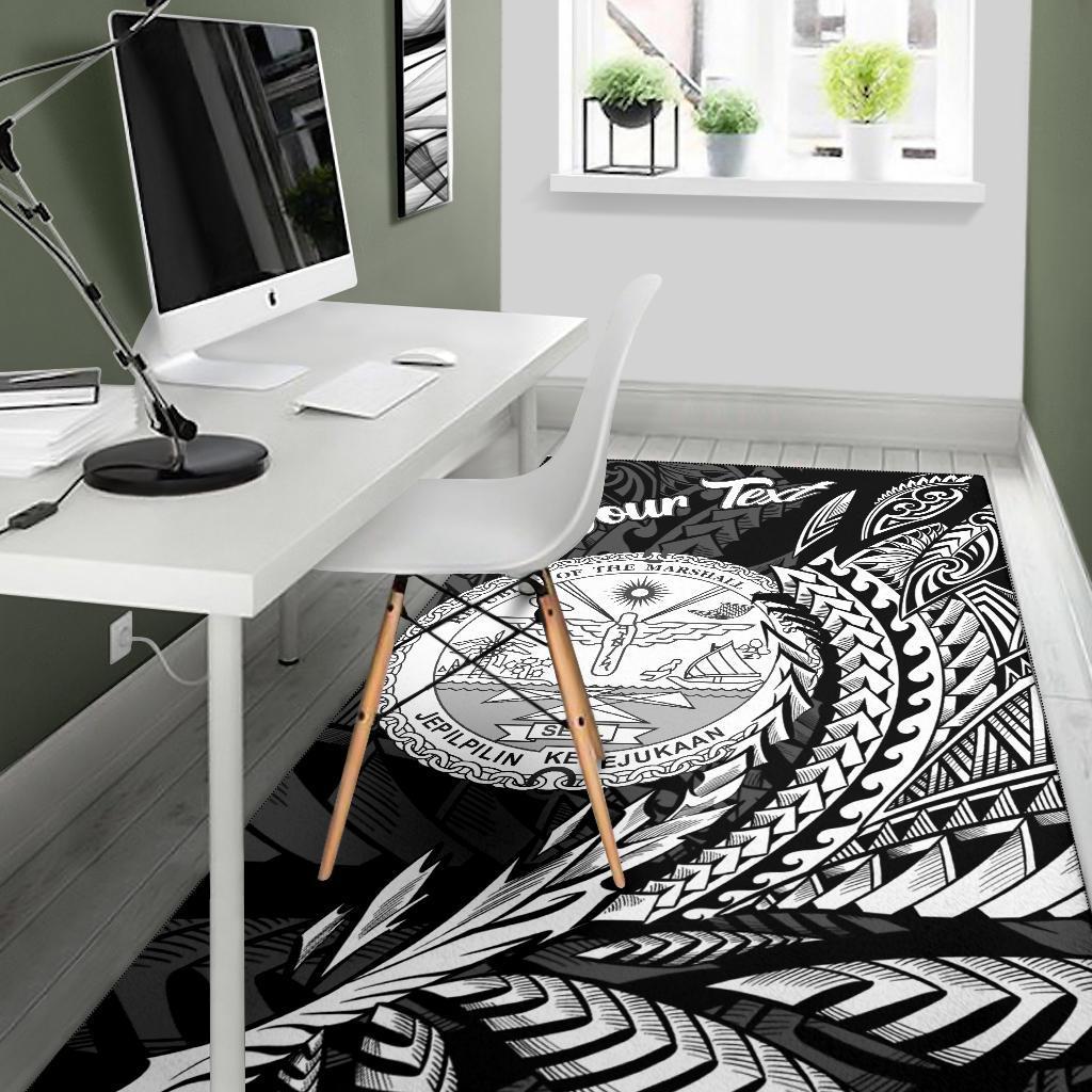 Marshall Islands Area Rug - Custom Personalised Wings Style - Polynesian Pride