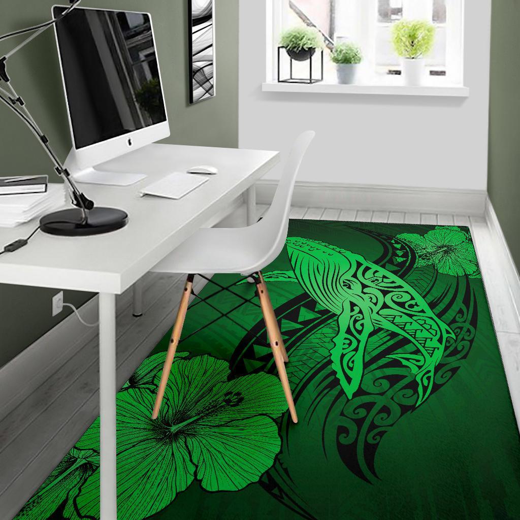 Hawaii Polynesia Whale Hibiscus - Green - Polynesian Pride