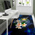 Nauru Polynesian Area Rug - Turtle With Plumeria Flowers - Polynesian Pride