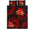 Tonga Polynesian Quilt Bed Set - Red Plumeria - Polynesian Pride