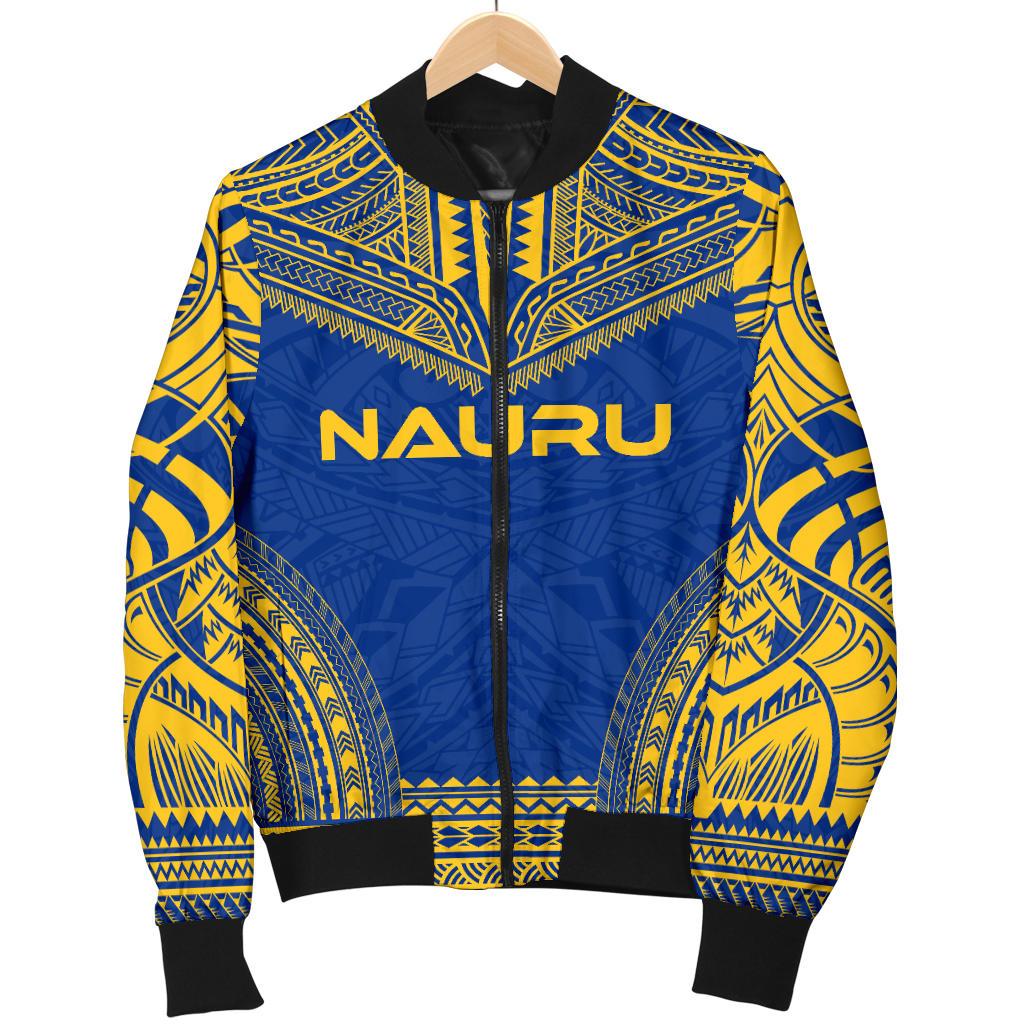 Nauru Flag Polynesian Chief Women'S Bomber Jacket - Polynesian Pride