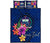 Samoa Polynesian Custom Personalised Quilt Bed Set - Floral With Seal Blue - Polynesian Pride