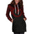 Yap Women Hoodie Dress - Yap Coat Of Arms Polynesian Red Black - Polynesian Pride