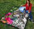 American Samoa Premium Quilt White - Turtle Plumeria Banana Leaf - Polynesian Pride