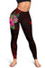 Hawaii Hibiscus Polynesian Kakau Red Legging - Dry Style - AH - Polynesian Pride