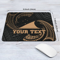 Tokelau Polynesian Custom Personalised Mouse Pad - Gold Tribal Wave - Polynesian Pride