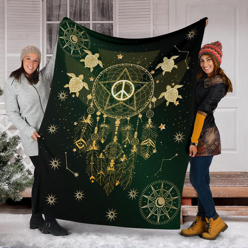Hawaii Dream Catcher Peace Style Galaxy - Premium Blanket AH - Polynesian Pride