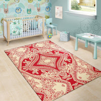 Polynesian Red And Nude Area Rug - Polynesian Pride