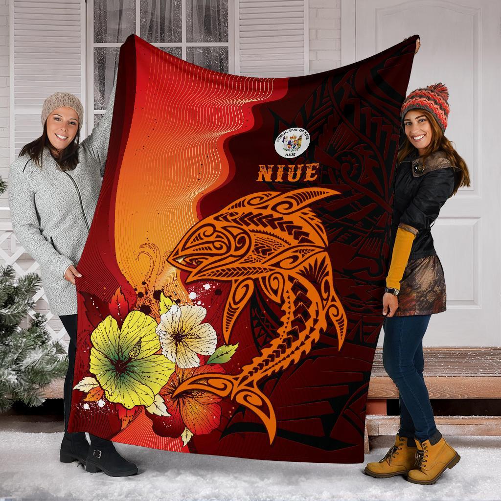 Niue Premium Blankets - Tribal Tuna Fish - Polynesian Pride