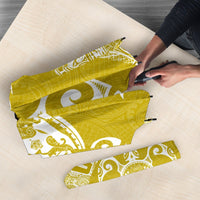Guam Umbrella Turtle Coat of Arms Polynesian Pattern White Gold Umbrella - TH0 One Size Gold - Polynesian Pride