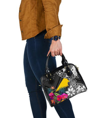 Tokelau Shoulder Handbag - Turtle Plumeria Banana Leaf - Polynesian Pride