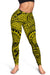 Polynesian Maori Lauhala Yellow Hawaii Women's Leggings AH - Polynesian Pride