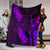 Aotearoa Maori Premium Blanket Silver Fern Koru Vibes Purple - Polynesian Pride