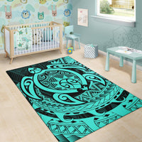 Hawaii Polynesian Turtle Rug - Turquoise - Polynesian Pride