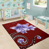 Plumeria Violet Polynesia Red Area Rug AH - Polynesian Pride