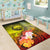 Federated States of Micronesia Area Rug - Humpback Whale with Tropical Flowers (Yellow) - Polynesian Pride
