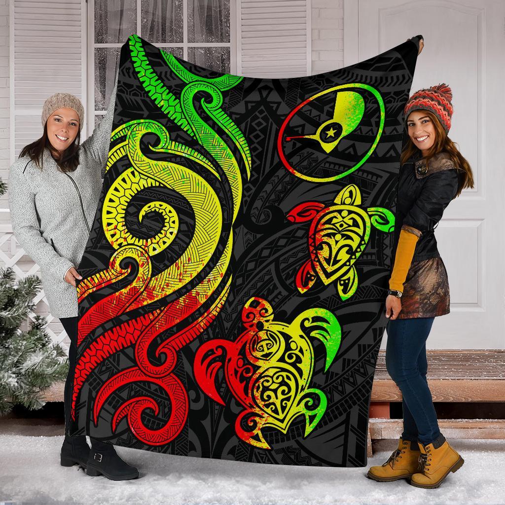 Yap Micronesian Premium Blanket - Reggae Tentacle Turtle - Polynesian Pride