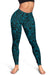 Polynesian Kakau Turtle Blue Hawaii Women's Leggings AH - Polynesian Pride