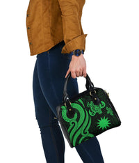 Nauru Shoulder Handbag - Green Tentacle Turtle - Polynesian Pride
