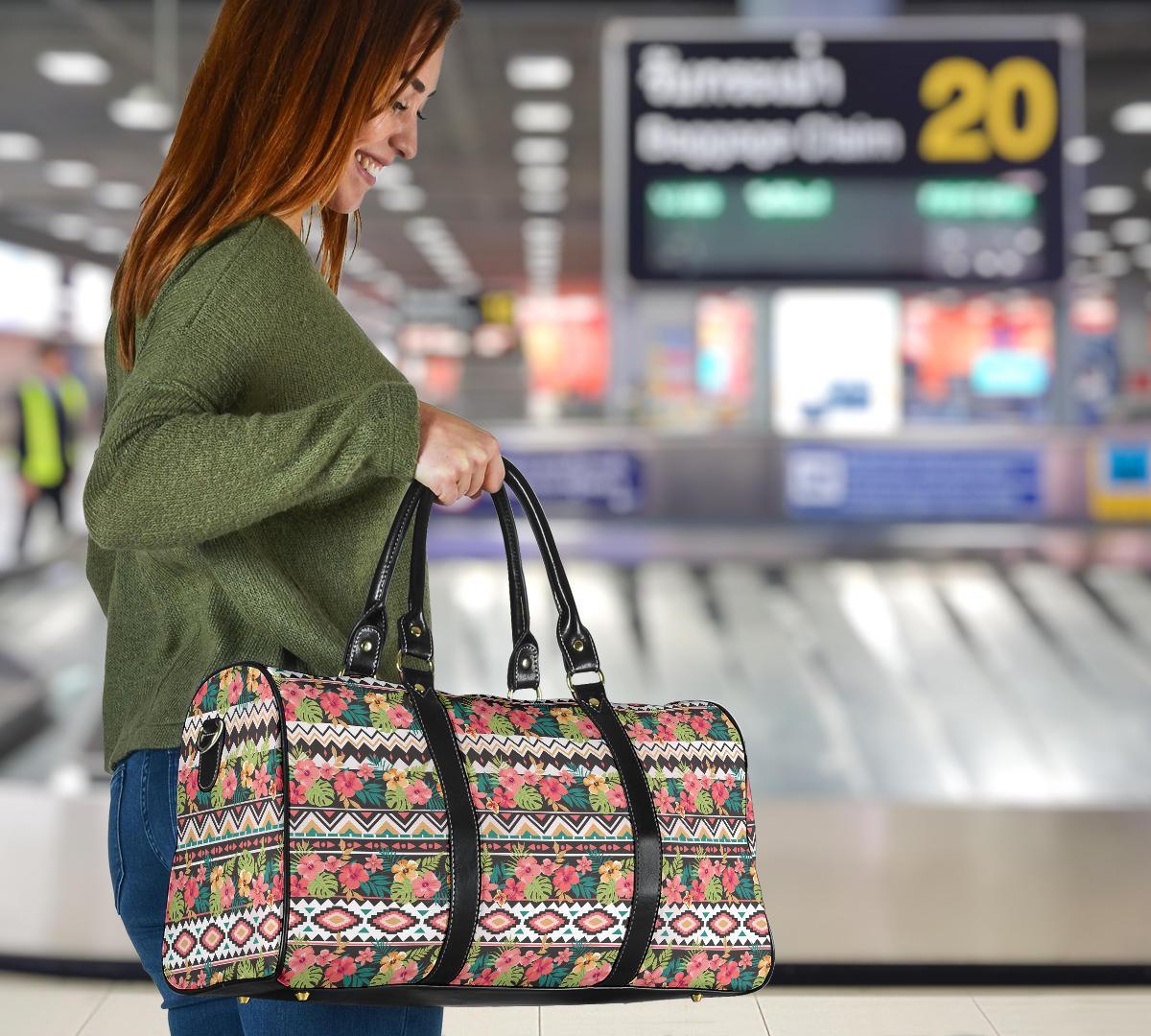 Hawaii Hibiscus Ethnic Mix Tropical Flower Hawaii Travel Bag - Polynesian Pride