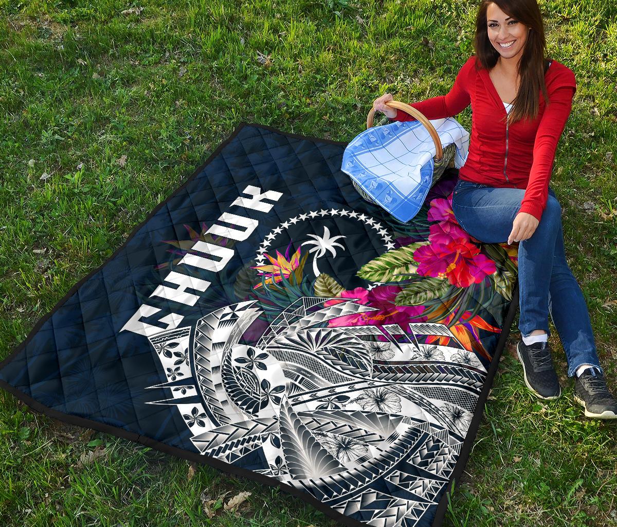 Chuuk Premium Quilt - Chuuk Summer Vibes - Polynesian Pride