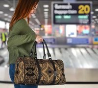 Polynesian Plumeria Mix Gold Black Hawaii Travel Bag - Polynesian Pride