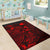 Nauru Area Rugs Turtle Hibiscus Red - Polynesian Pride
