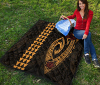 Hawaii Kakau Makau Fish Hook Polynesian Premium Quilt - Original - Polynesian Pride