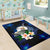 Niue Polynesian Area Rug - Turtle With Plumeria Flowers - Polynesian Pride