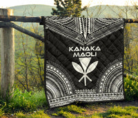 Hawaii Premium Quilt - Kanaka Maoli Polynesian Chief Black Version - Polynesian Pride